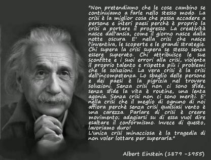 Einstein considerazioni sulla crisi